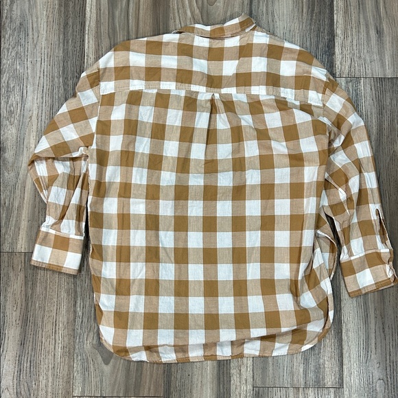 Maeve Brown and White Checkered Shirt - Picture 3 of 4